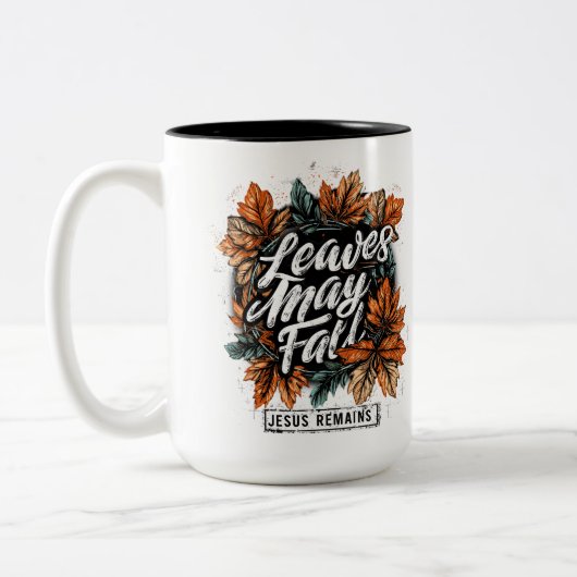 Blätter können fallen... zweifarbige tasse (Links)