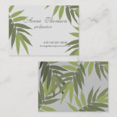 Blätter Künstlerisches Elegantes Visitenkarte (Vorne/Hinten)