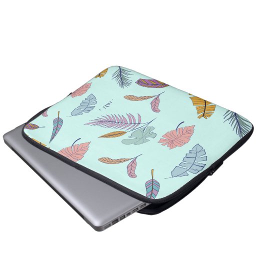 Blätter Laptopschutzhülle (Vorne Knopf)