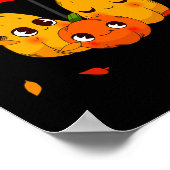 Blätter Lattes Pumpkin Gewürz Herbst HerbstHallowe Poster (Ecke)