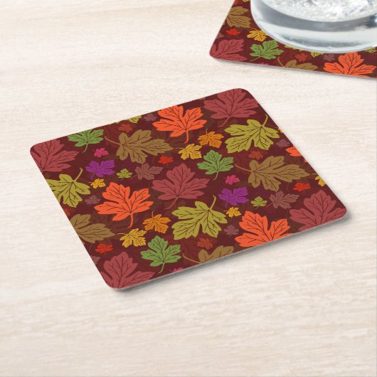 Blätter-Laub-Herbst-Erntedank-Party Rechteckiger Pappuntersetzer (angewinkelt)