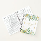 Blätter Leere eigene Kochbuch Rezept zum Schreiben Notizblock (Innenseite)