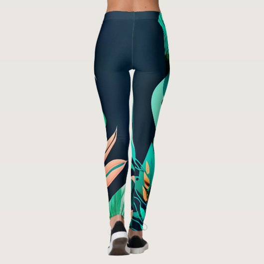 Blätter Leggings (Rückseite)