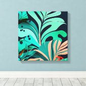 Blätter Leinwanddruck (Insitu (Holzboden))