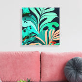 Blätter Leinwanddruck (Insitu (Wohnzimmer))