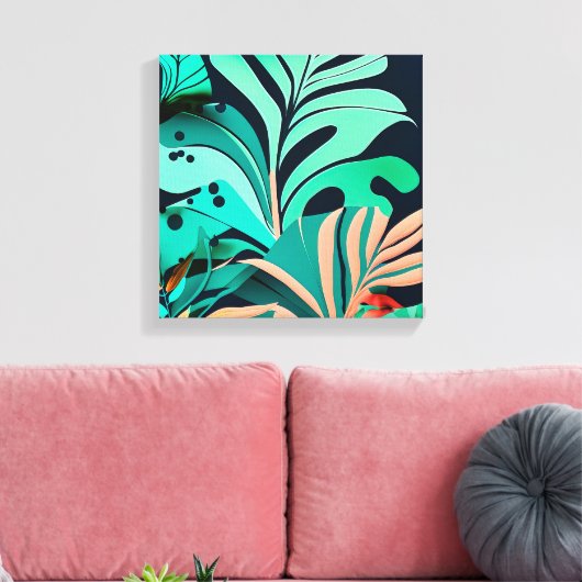 Blätter Leinwanddruck (Insitu (Wohnzimmer))