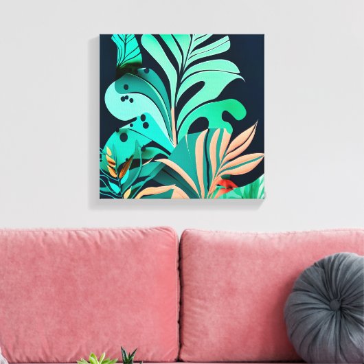 Blätter Leinwanddruck (Insitu (Wohnzimmer))