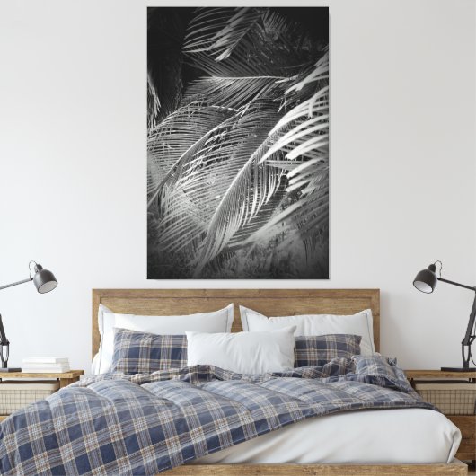 Blätter Leinwanddruck (Insitu (Schlafzimmer))