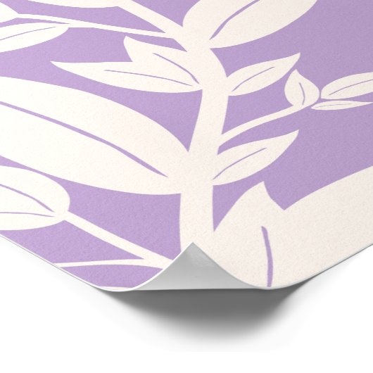 Blätter Lila Poster (Ecke)