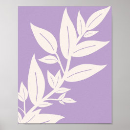 Blätter Lila Poster