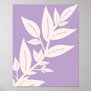 Blätter Lila Poster