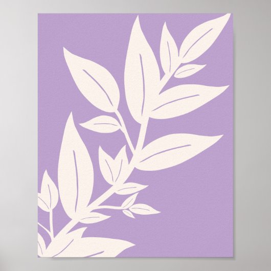 Blätter Lila Poster (Vorne)