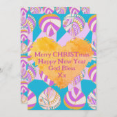 Blätter Lilac Gold Türkis Weihnachten (Vorne/Hinten)