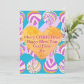 Blätter Lilac Gold Türkis Weihnachten (Stehend Vorderseite)