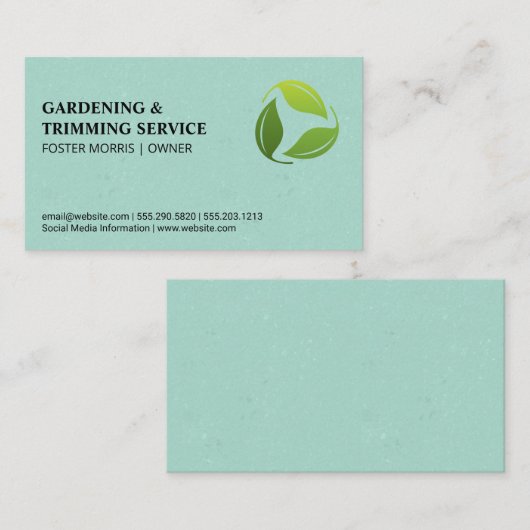 Blätter-Logo Visitenkarte (Vorne/Hinten)