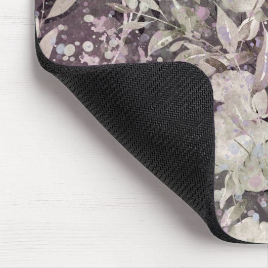 Blätter magisch - bearbeitbarer Text Mousepad (Ecke)