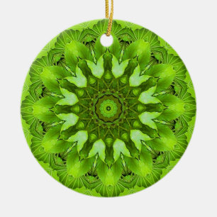 Blätter Mandala Keramikornament