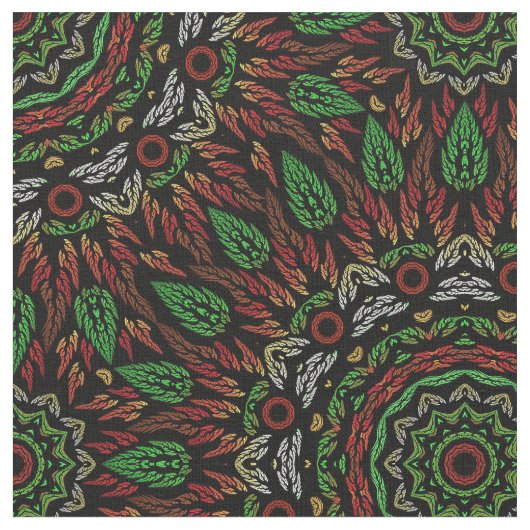 Blätter Mandala Pattern Stoff (Nahaufnahme)