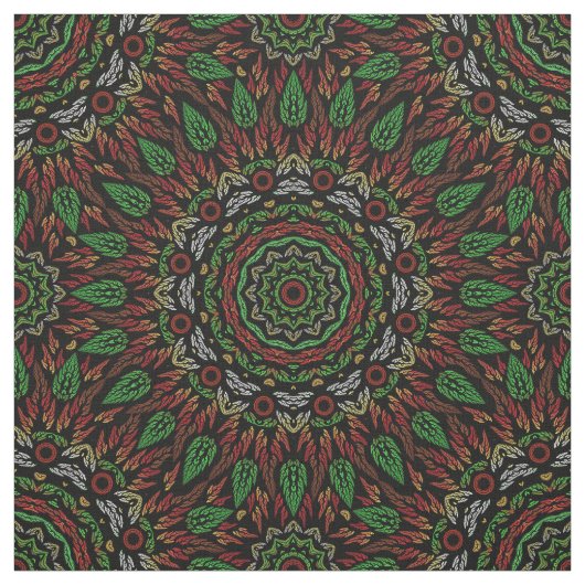 Blätter Mandala Pattern Stoff (Muster)