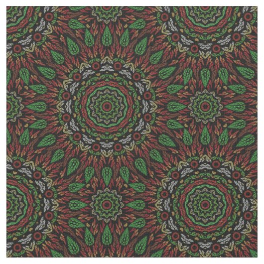 Blätter Mandala Pattern Stoff (Nahaufnahme)