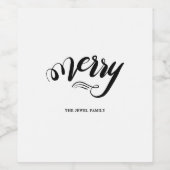 Blätter & Merry-Skripte Weinetikett (Einzelnes Label)