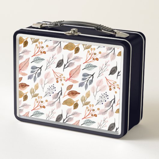 Blätter Metall Brotdose (Vorderseite)