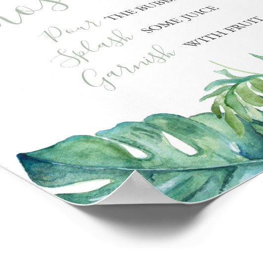 Blätter Mimosa Bar Poster (Ecke)