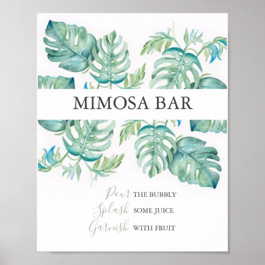 Blätter Mimosa Bar Poster (Vorne)