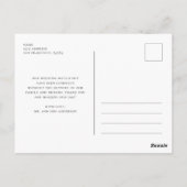 Blätter mit Aquarellfarben. Italienische Hochzeit Postkarte (Rückseite)