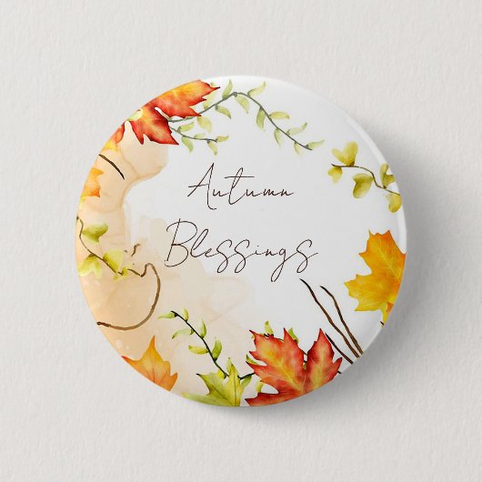 Blätter mit benutzerdefiniertem Text fallen Button (Vorderseite)