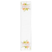 Blätter mit benutzerdefiniertem Text fallen Kurzer Tischläufer (Vorderseite)