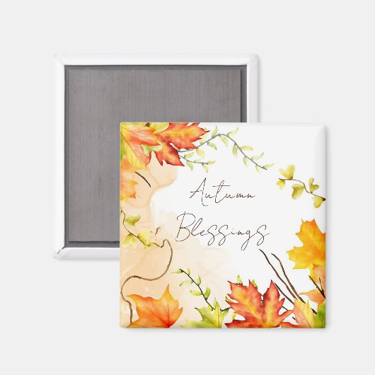 Blätter mit benutzerdefiniertem Text fallen Magnet (Vorderseite/Rückseite)