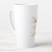 Blätter mit benutzerdefiniertem Text fallen Milchtasse (Linke Ecke)