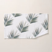 Blätter mit blass grünen Palmen Muster Badhandtuch Set (Handtuch)