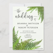 Blätter mit blühenden grünen Ozeanen Einladung (Vorderseite)