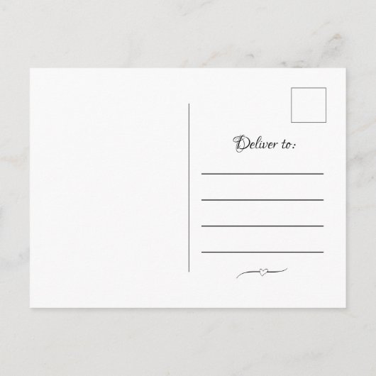 Blätter mit blütengrünen Farnfarnen Einladungspostkarte (Rückseite)