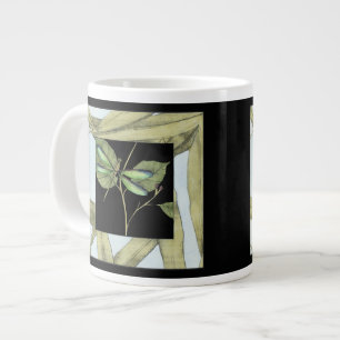 Blätter mit Dragonfly Inset von Jennifer Goldberge Jumbo-Tasse