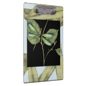 Blätter mit Dragonfly Inset von Jennifer Goldberge Klemmbrett (Rechts)
