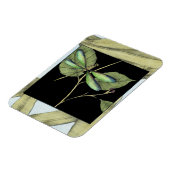 Blätter mit Dragonfly Inset von Jennifer Goldberge Magnet (Linke Seite)
