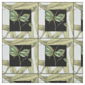 Blätter mit Dragonfly Inset von Jennifer Goldberge Stoff (Muster)