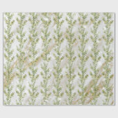 Blätter mit grauem Marmor und Schnee Geschenkpapier (Flach)