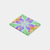 Blätter mit grünem Licht Post-it Klebezettel (angewinkelt)