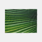 Blätter mit grünen Palmen Fleecedecke (Vorderseite (Horizontal))
