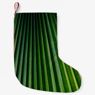 Blätter mit grünen Palmen Kleiner Weihnachtsstrumpf