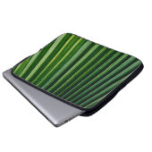 Blätter mit grünen Palmen Laptopschutzhülle (Vorne Knopf)