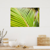 Blätter mit grünen Palmen Poster (Küche)