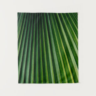 Blätter mit grünen Palmen Wandteppich