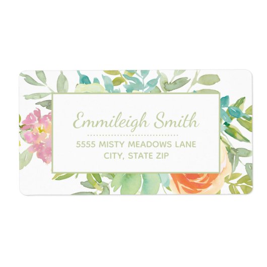 Blätter mit grüner Wasserfarbe Rosa Orangefarbene  (Vorne)