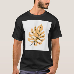 Blätter mit hellbraunem Baumbestand aus Herbstlede T-Shirt