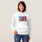 Blätter mit hellen Roten Bäumen im Herbst Hoodie (Vorne ganz)